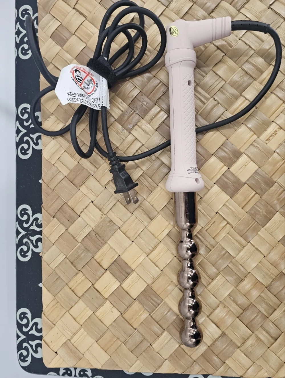 L'ANGE Le Perle' Bubble Curling Wand Rose Gold